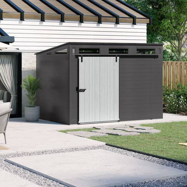 Suncast Modernist 10 ft x 7 ft. Sliding Door Storage Shed