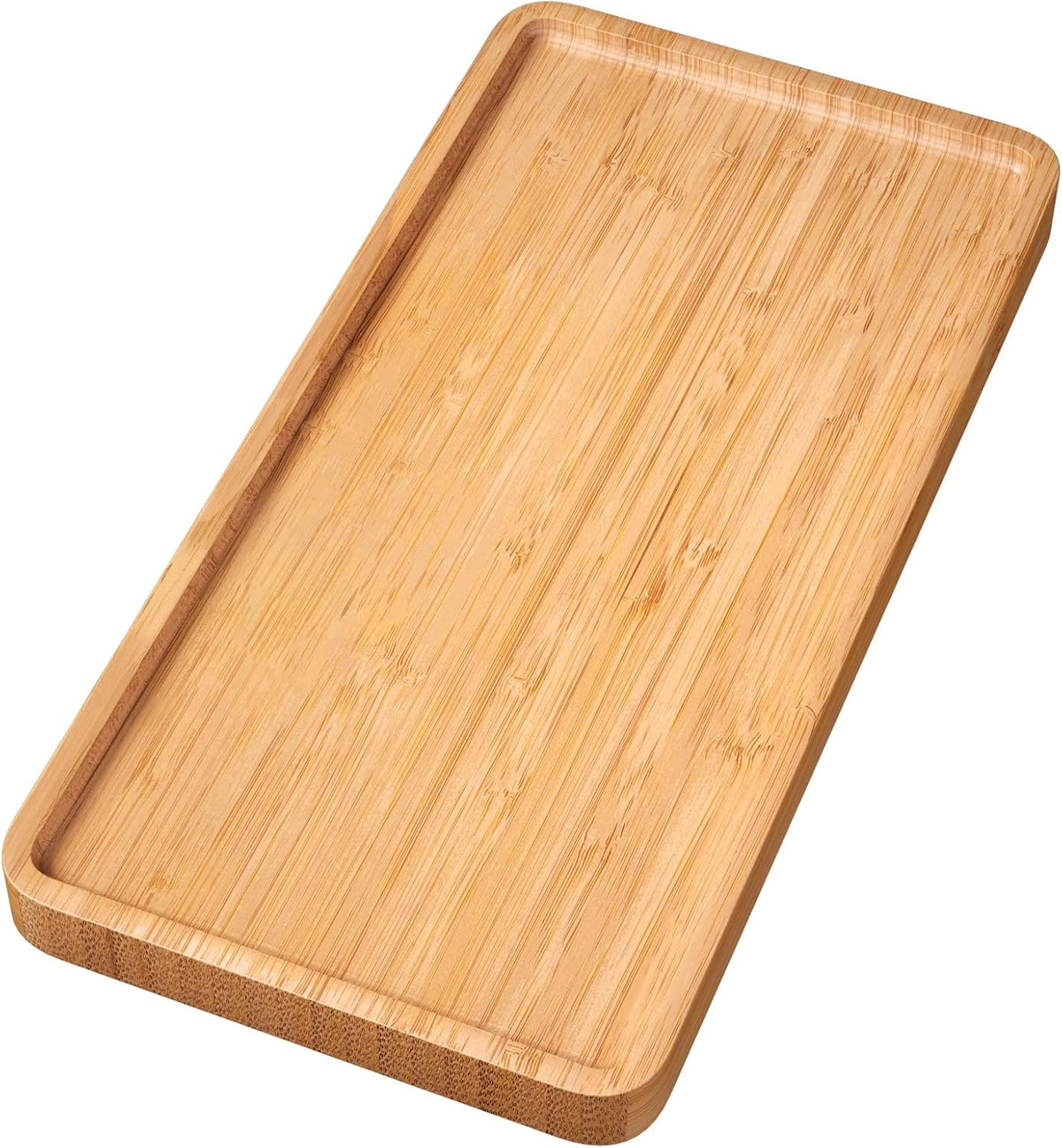Bamboo Serving Tray,9.8x5.9 Inch Decorative Trays Platter for Coffee Table,Living Room,Bar,Party,Mini Charcuterie Boards Cheese Board,Home Decor(Black)