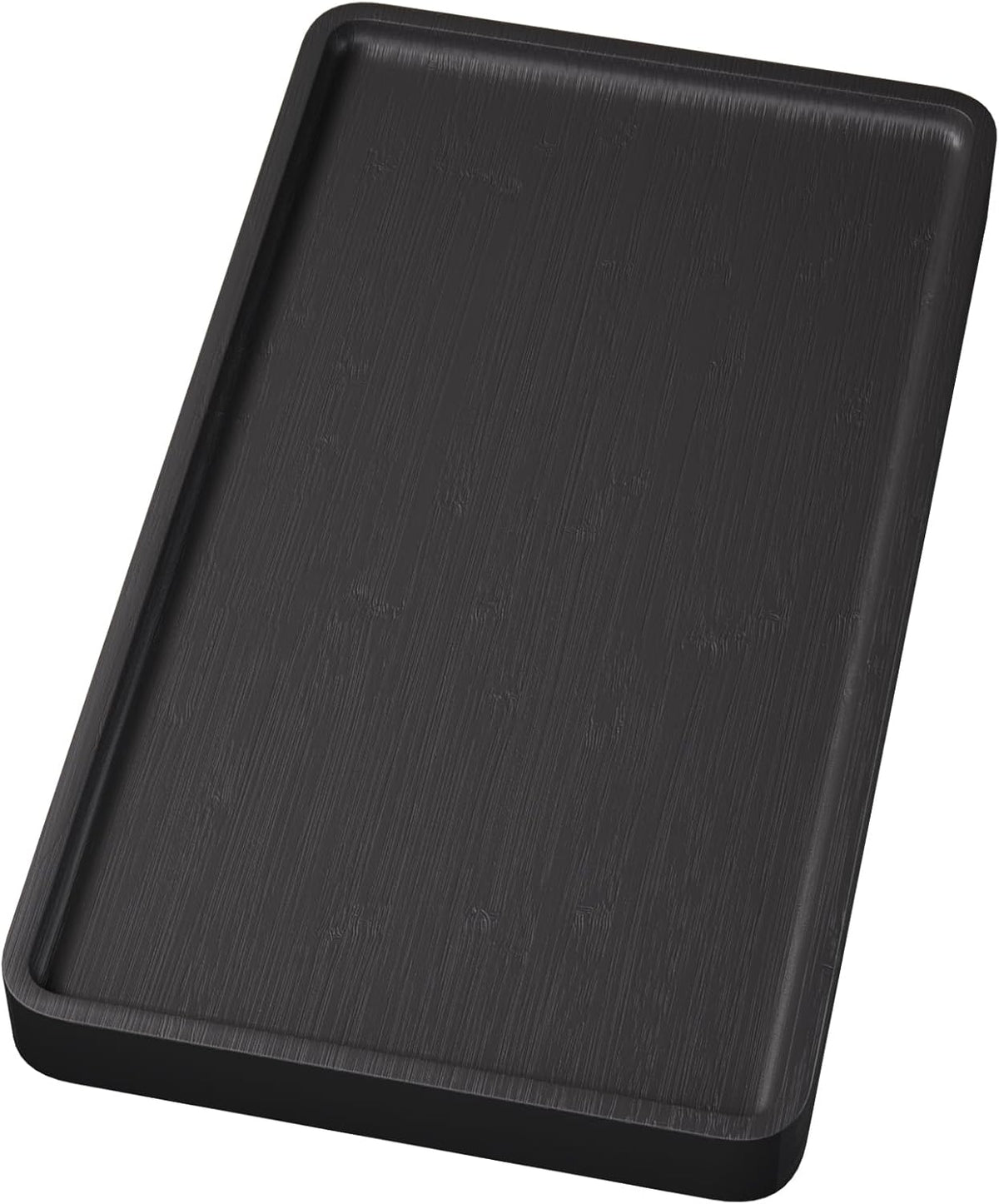 Bamboo Serving Tray,9.8x5.9 Inch Decorative Trays Platter for Coffee Table,Living Room,Bar,Party,Mini Charcuterie Boards Cheese Board,Home Decor(Black)