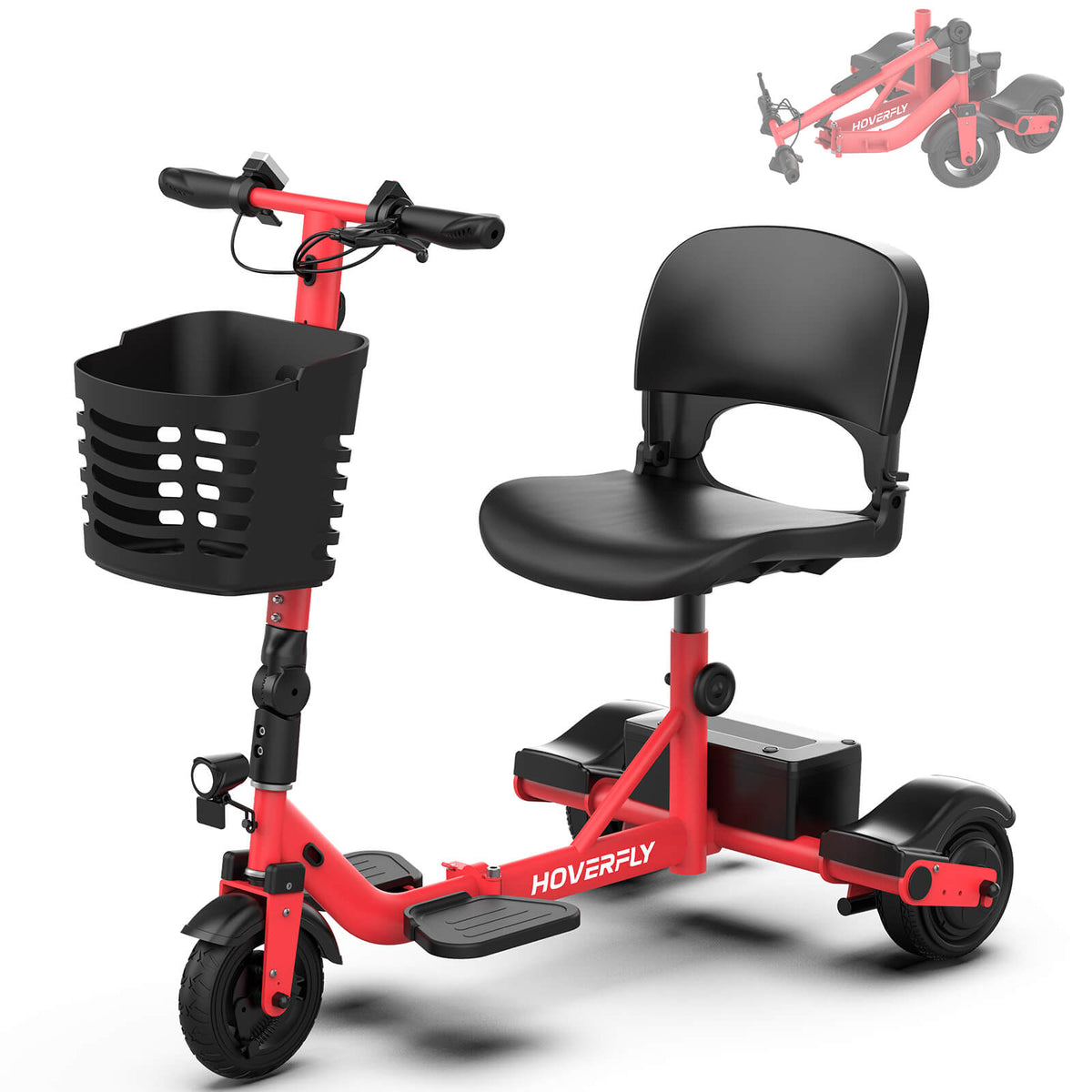 Hoverfly T3 3-wheel Foldable Mobility Scooter for Adults (👻Halloween Sale)