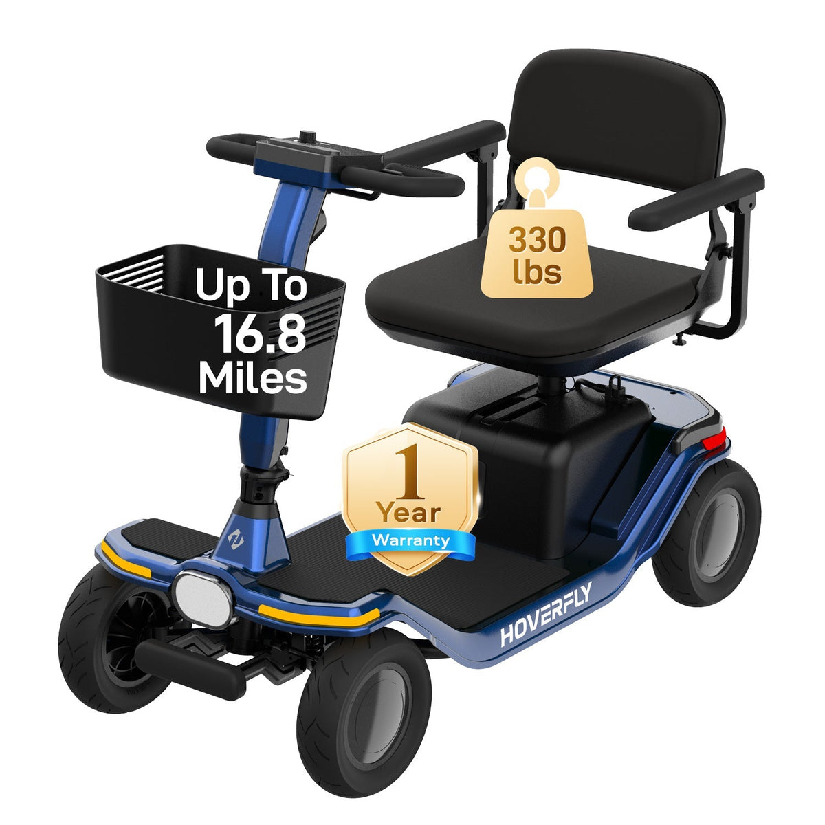 Hoverfly T5 FDA-cleared Electric 4-Wheel Premium Mobility Scooter ((👻Halloween Sale))