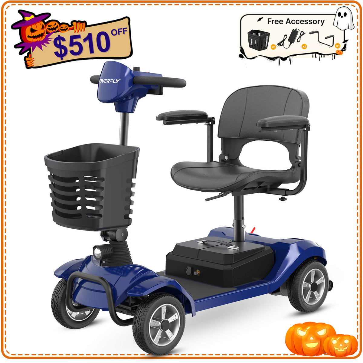 Hoverfly T4 Electric 4-wheel Mobility Scooter ((👻Halloween Sale))