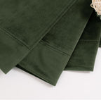 Green Velvet Curtains 84 Inch Length, Thermal Insulated Blackout Curtains Room Darkening Drapes with Back Tab and Rod Pocket for Living Room/French Door, Set of 2 Panels, 52 x 84 Inch