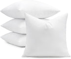 puredown® Feather Down Throw Pillow Inserts 22 x 22 (Pack of 2, White), Big Throw Pillows for Floor, Couch, Bed, Machine Washable