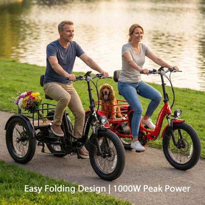 Hoverfly® ET1 Folding Electric Trike 15.5mph | 61 Miles Max Range ((👻Halloween Sale))