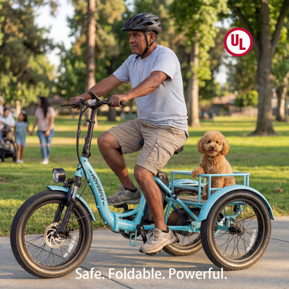 Hoverfly® ET1 Folding Electric Trike 15.5mph | 61 Miles Max Range ((👻Halloween Sale))