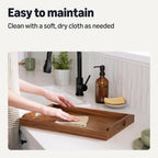 Basics Wooden Serving Tray, Acacia Wood, 17 x 12 in.