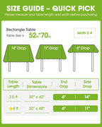 Rectangle Linen Tablecloth Waterproof & Stain Resistant, Wrinkle-Free Table Cloth Adds Elegance and Protection, Ideal for Dining, Party, Wedding and Outdoor, 52 x 70 Inch, Sage Green