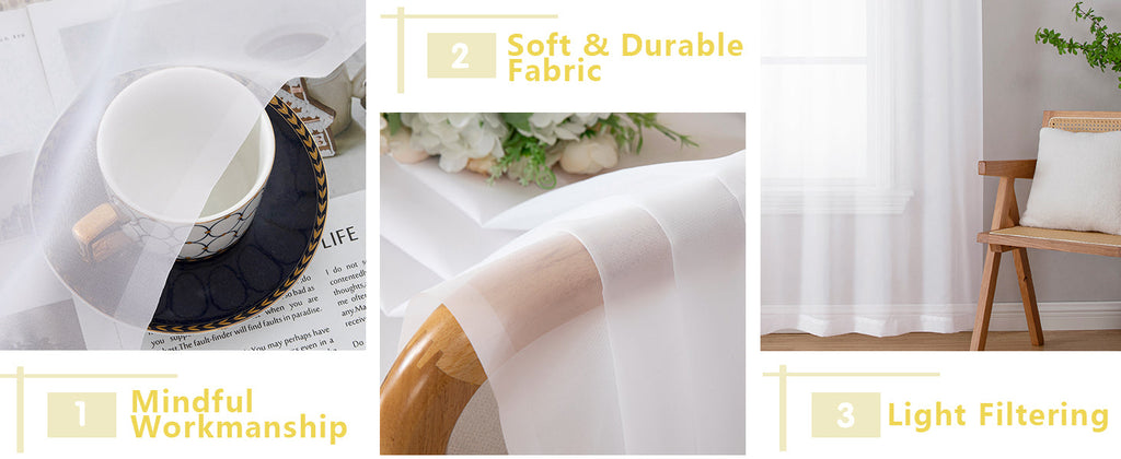 Sheer Navy Blue Curtains 84 inch Length 2 Panels Set, Airy Soft-Touching Rod Pocket Voile Drapes for Living Room/Bedroom, Each 40W x 84L